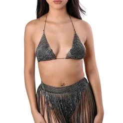 THE LUMI SHOP Black Rhinestone Set