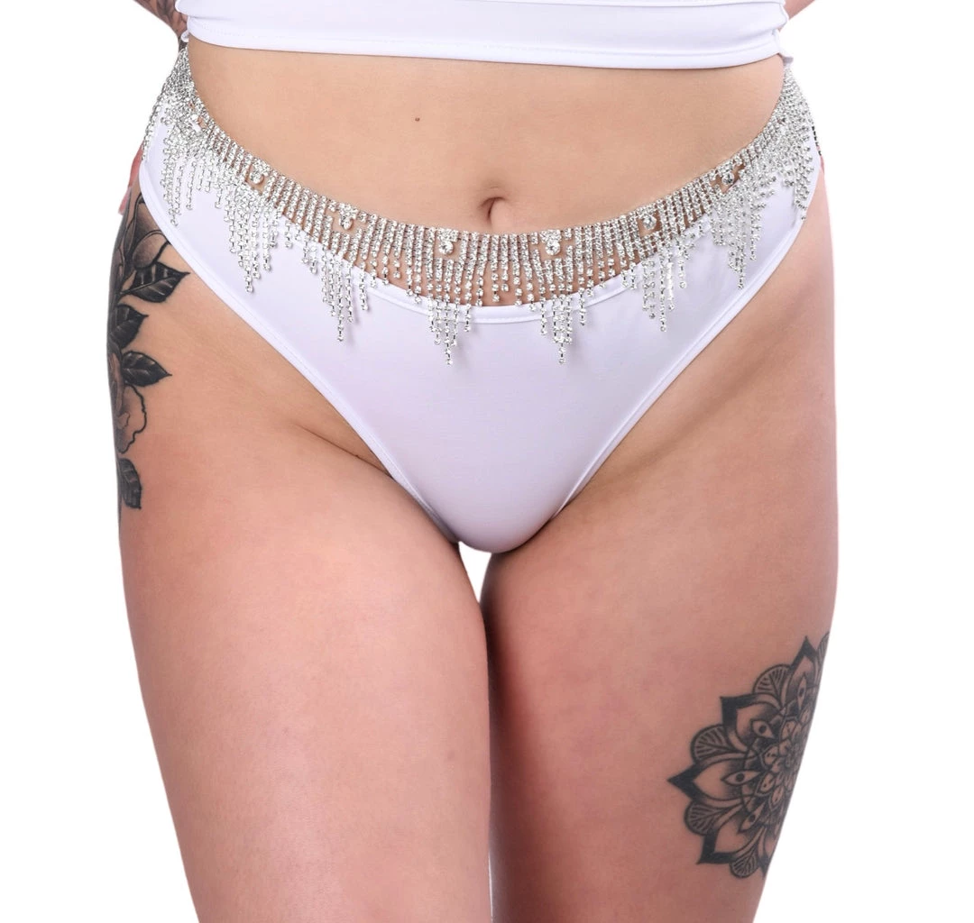 THE LUMI SHOP Rhinestone Collection Silver Crystal Rhinestone Belt 5 THE LUMI SHOP Rhinestone Collection Silver Crystal Rhinestone Belt