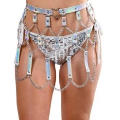 THE LUMI SHOP Holographic Heart Harness Set Sequin Sets 7 THE LUMI SHOP Holographic Heart Harness Set Sequin Sets