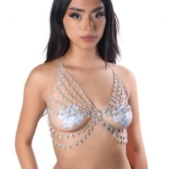 THE LUMI SHOP Iridescent Gem Rhinestone Top SUMMER 2022