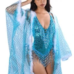THE LUMI SHOP FULL OUTFIT- Crystal Blue (Bodysuit+Kimono) FULL OUTFITS