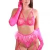 THE LUMI SHOP Barbie Pink Lingerie Lace Set (3 Pcs)