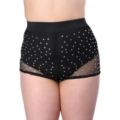 THE LUMI SHOP Black Rhinestone Shorts Set Sequin Sets