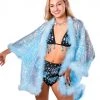 THE LUMI SHOP SPRING 2022 Fuzzy Sequin Kimono- Baby Blue