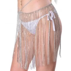 THE LUMI SHOP SUMMER 2022 Crystal Rhinestone Waist Skirt