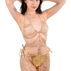 THE LUMI SHOP Gold Mandala Rhinestone Dress SUMMER 2022