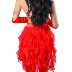 THE LUMi SHOP Burner Gal Red Long Skirt Skirts