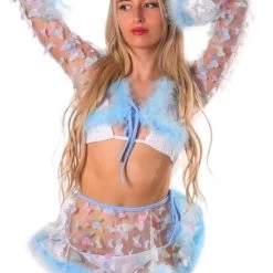 THE LUMI SHOP SPRING 2022 Blue Fuzzy 3D Butterfly Set