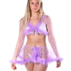 THE LUMI SHOP Lilac Pixie Fuzzy 3D Skirt