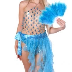 THE LUMI SHOP FULL OUTFIT- Blue Princess (Top+Bottoms+Skirt+Fan)