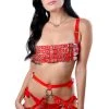 THE LUMI SHOP Sequin Sets Cherry Bomb Vegan Leather Harness Set