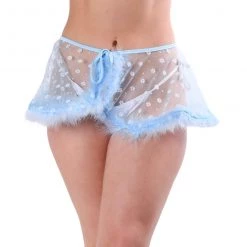 THE LUMI SHOP Baby Blue Pixie Fuzzy Skirt Skirts