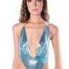 THE LUMI SHOP Aqua Disco Sequin Top