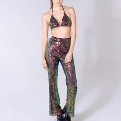 THE LUMi SHOP Sequin Sets Sunset Elf Top & Bell Pants Set