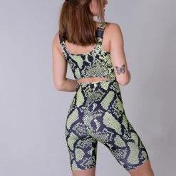 THE LUMi SHOP Green Snake Pattern Romper