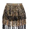 THE LUMi SHOP Sequin Skirts Holographic Sequin Skirt - Gold/Black