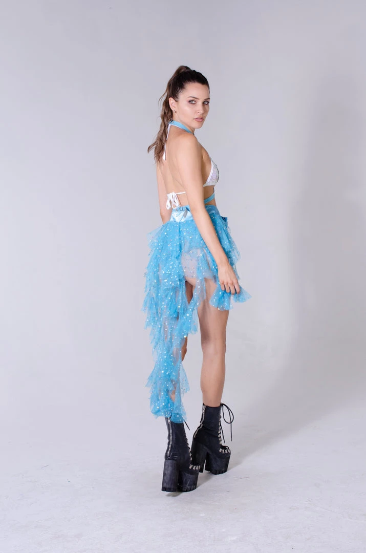 THE LUMi SHOP Ocean Wave Blue Long Skirt 7 THE LUMi SHOP Ocean Wave Blue Long Skirt