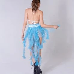 THE LUMi SHOP Ocean Wave Blue Long Skirt 16 THE LUMi SHOP Ocean Wave Blue Long Skirt