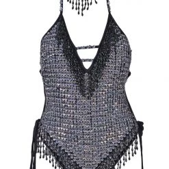 THE LUMi SHOP Hand Stitched Sequin Bodysuit- Disco Barbie