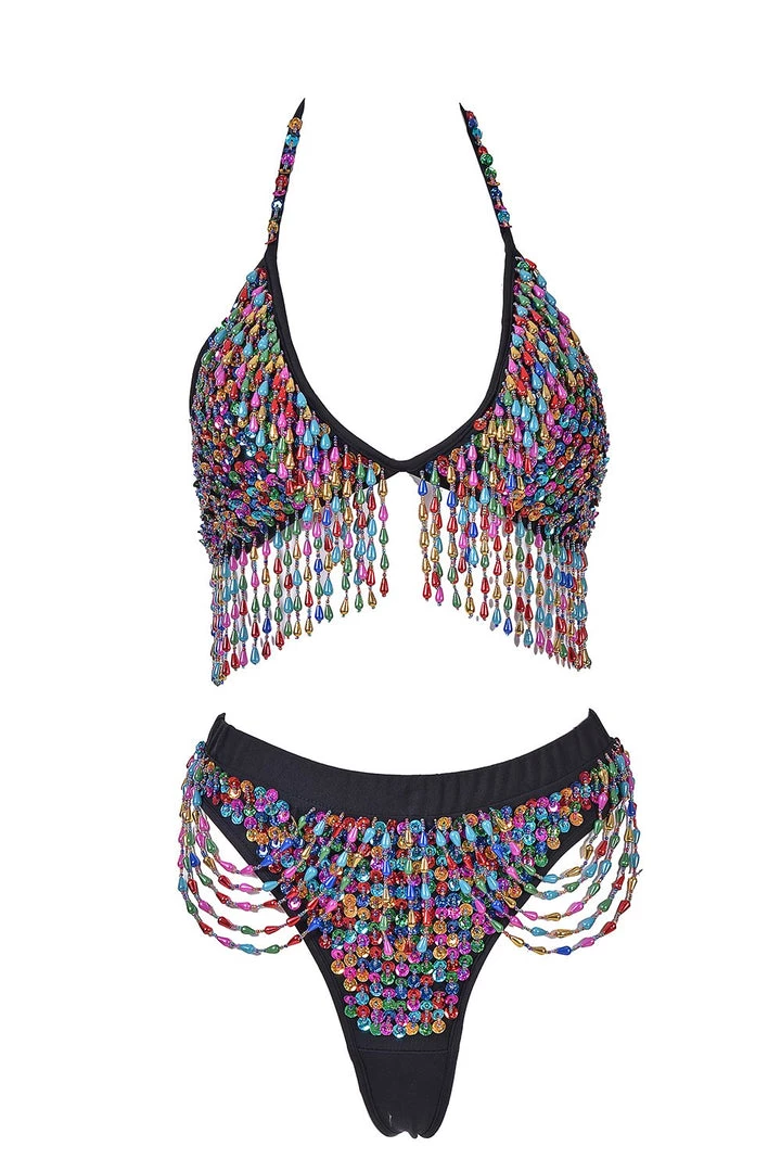 THE LUMi SHOP HAND-STITCHED Hand Stitched Sequin Cheeky Bottoms- Lucky Charms 5 THE LUMi SHOP HAND-STITCHED Hand Stitched Sequin Cheeky Bottoms- Lucky Charms