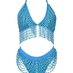 THE LUMi SHOP HAND-STITCHED Hand Stitched Sequin Set- Pixie Blue