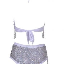 THE LUMi SHOP Hand Stitched Sequin High Waisted Bottoms- Moonlight HAND-STITCHED