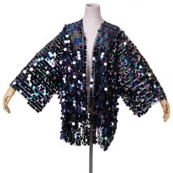THE LUMi SHOP Signature Sequin Kimonos Dark Ocean Sequin Kimono