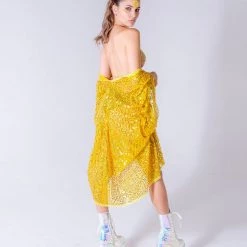 THE LUMi SHOP Signature Sequin Kimonos Disco Sequin Kimono - Yellow Lily