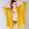 THE LUMi SHOP Signature Sequin Kimonos Disco Sequin Kimono - Yellow Lily