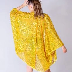 THE LUMi SHOP Signature Sequin Kimonos Disco Sequin Kimono - Yellow Lily