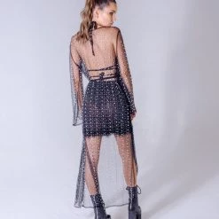 THE LUMi SHOP Jackets Pearl Black Long Kimono/Jacket