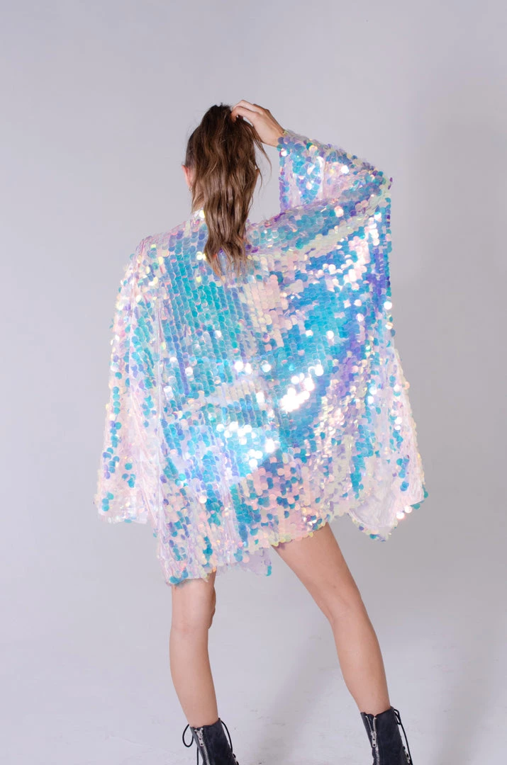 Lumishopusa Goddess Sequin Kimono - Pearlescent 4 Lumishopusa Goddess Sequin Kimono - Pearlescent