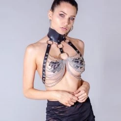 THE LUMi SHOP Tops Goth Babe Harness Chain Top
