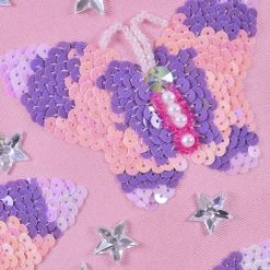 THE LUMi SHOP Hand Stitched Sequin Bottom-Pink Butterfly Dream