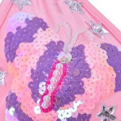 THE LUMi SHOP Hand Stitched Sequin Set- Pink Butterly Dream