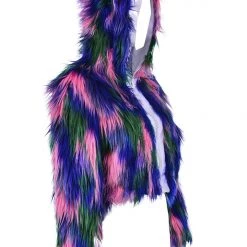 THE LUMi SHOP Jackets Disco Cropped Fur Jacket - Electric Jungle