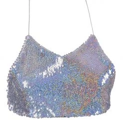 THE LUMi SHOP Reversible Sequin Top & Halter Top - Holographic Sequin Tops