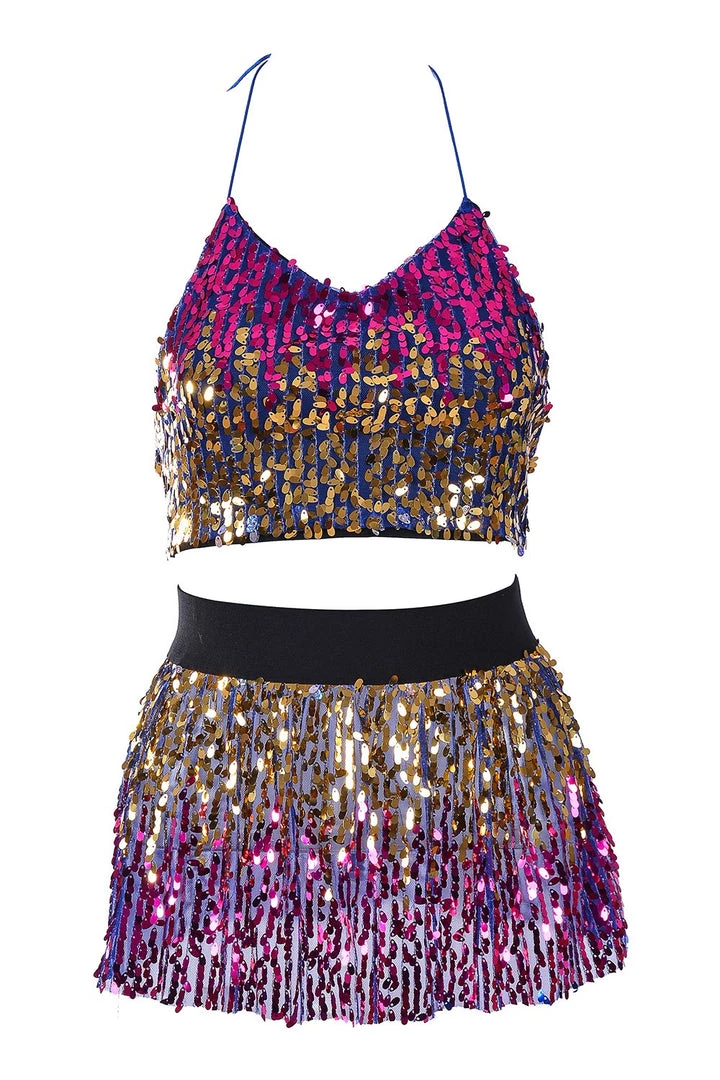 THE LUMi SHOP Deep Ocean Sequin Set (Top & Skirt) 3 THE LUMi SHOP Deep Ocean Sequin Set (Top & Skirt)