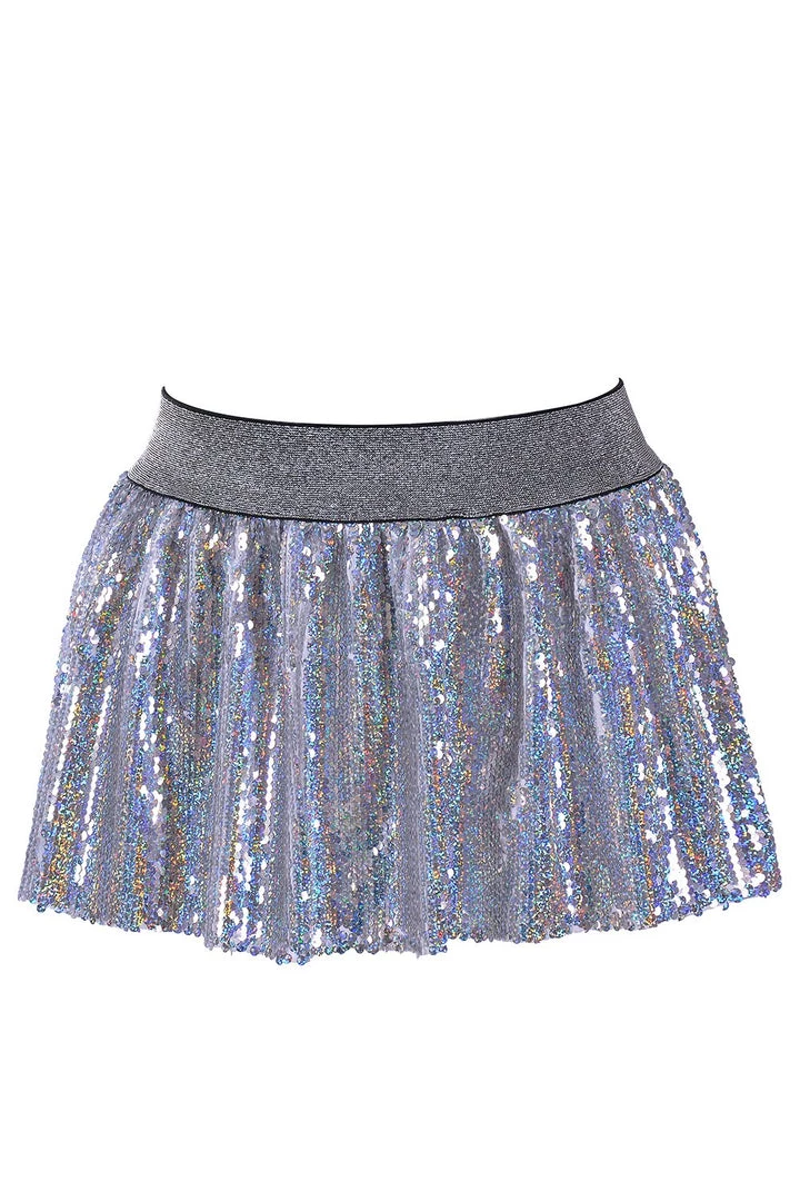 THE LUMi SHOP Reversible Sequin Skirt - Holographic 3 THE LUMi SHOP Reversible Sequin Skirt - Holographic