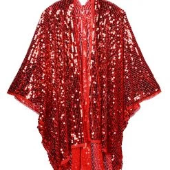 Lumishopusa Signature Sequin Kimonos Disco Sequin Kimono - Ruby