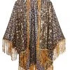 Lumishopusa Disco Tassel Sequin Kimono - Treasure