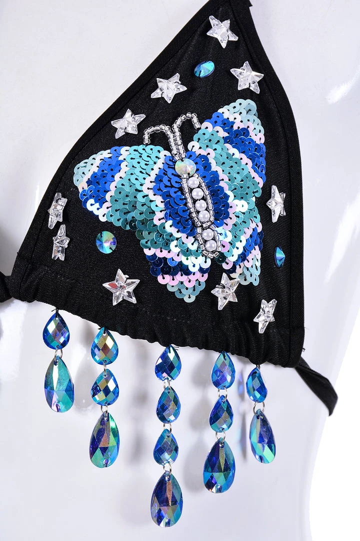 THE LUMi SHOP Hand Stitched Sequin Set- Royal Blue Butterfly 4 THE LUMi SHOP Hand Stitched Sequin Set- Royal Blue Butterfly