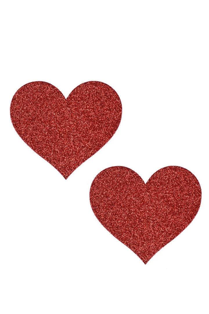 THE LUMi SHOP Glitter Red Heart Pasties 3 THE LUMi SHOP Glitter Red Heart Pasties
