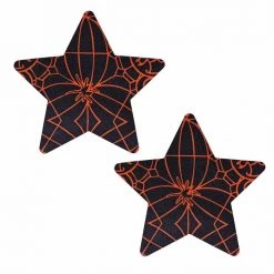THE LUMi SHOP Orange Spider Net Pasties