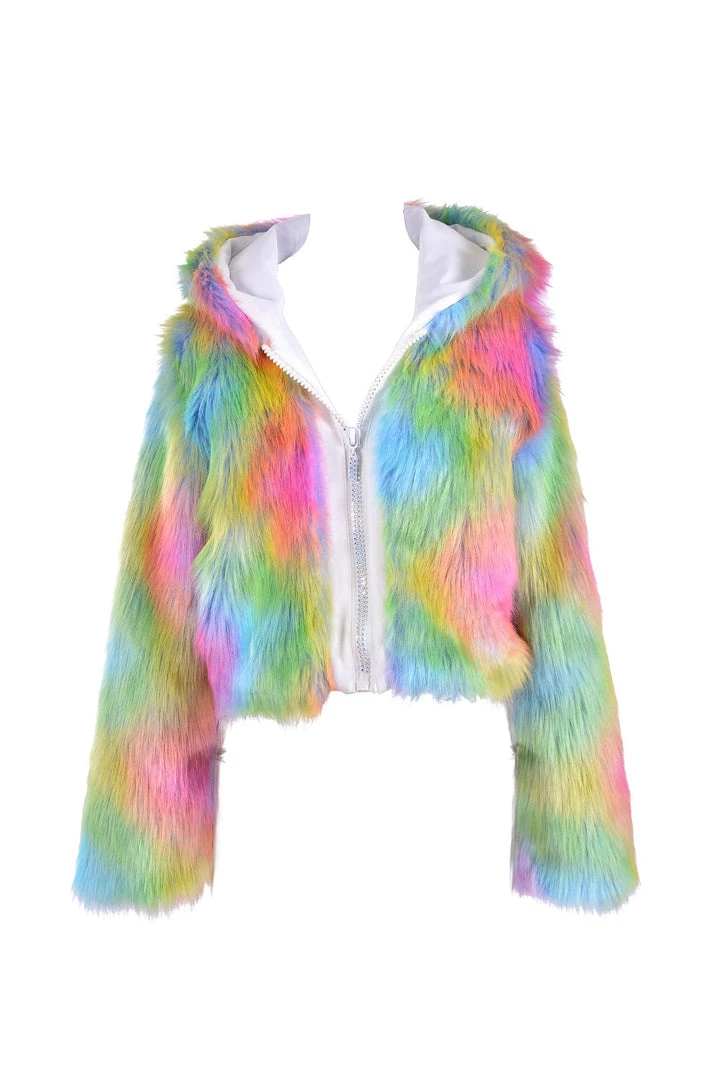 THE LUMi SHOP Nocturnal Wonderland Faux Fur Jacket Jackets 3 THE LUMi SHOP Nocturnal Wonderland Faux Fur Jacket Jackets