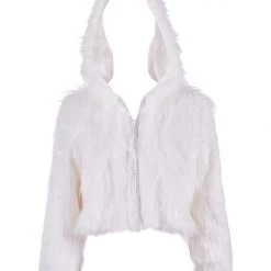 THE LUMi SHOP LED Disco Cropped Fur Jacket Jackets