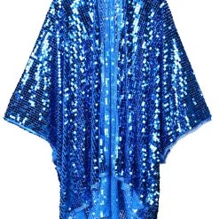 Lumishopusa Signature Sequin Kimonos Disco Sequin Kimono - Sky