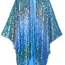 Lumishopusa Sequin Kimono - Blue Waves Signature Sequin Kimonos