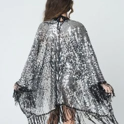 Lumishopusa Disco Sequin Tassel Kimono - Disco Ball 15 Lumishopusa Disco Sequin Tassel Kimono - Disco Ball