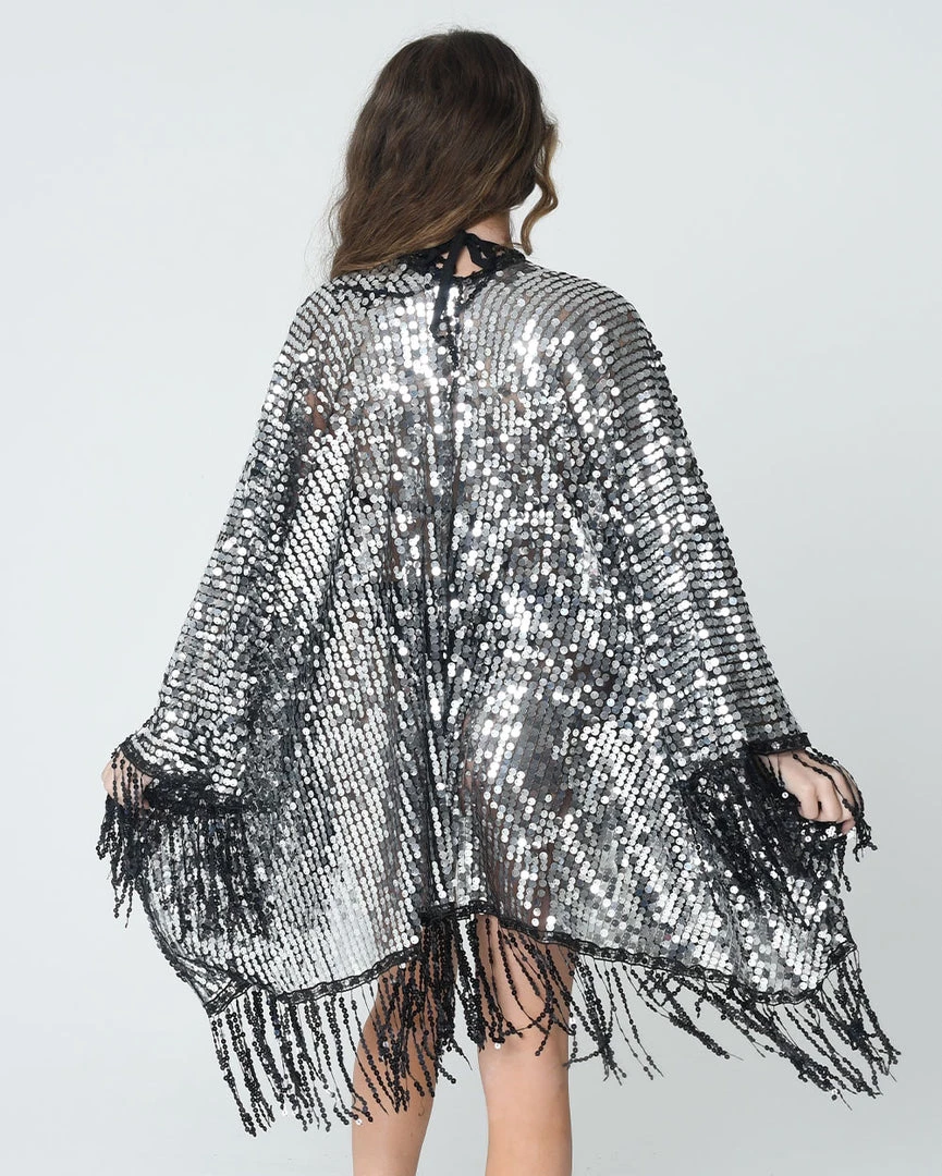 Lumishopusa Disco Sequin Tassel Kimono - Disco Ball 8 Lumishopusa Disco Sequin Tassel Kimono - Disco Ball